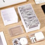 Cable Organizer Storage Box with 7 Wire Ties,Desktop Cable Management Box with S... - Image 6