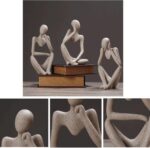 Thinker Statues And Sculptures, Sandstone Resin Thinker Statue Ornaments, Abstra... - Image 6