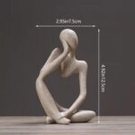 Thinker Statues And Sculptures, Sandstone Resin Thinker Statue Ornaments, Abstra... - Image 8