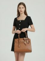 Top Handbags For women, Adjustable Strap Work Satchel with Wallet - Image 3