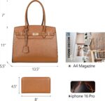 Top Handbags For women, Adjustable Strap Work Satchel with Wallet - Image 8