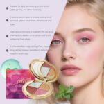 4-Color Highlighter & Blush Palette, Shimmer Eyeshadow Makeup Kit, 2-in-1 Face I... - Image 7