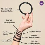 Goody Ouchless Elastic Hair Ties - 50 Ct, Assorted Neutrals, 2MM Rubber Bands fo... - Image 6