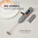 Zulay Kitchen Powerful Milk Frother Wand - Handheld Stainless Steel - Battery Op... - Image 6