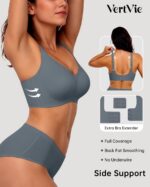 Vertvie Women Seamless Jelly Bras No Underwire Supportive Wireless Push Up Full ... - Image 4