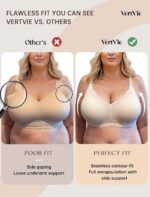 Vertvie Women Seamless Jelly Bras No Underwire Supportive Wireless Push Up Full ... - Image 6