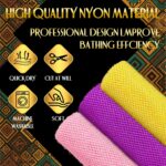 UJFQBH 3 Pieces African Bath Sponge African Net Long Net Bath Sponge Exfoliating... - Image 3