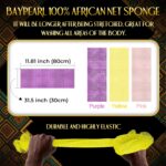 UJFQBH 3 Pieces African Bath Sponge African Net Long Net Bath Sponge Exfoliating... - Image 4