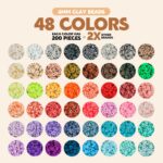 Pizooro Clay Beads 3 Boxes Bracelet Making Kit, 10500pcs Beads for Jewelry Makin... - Image 6
