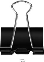 Amazon Basics Sturdy Binder Clips, Office Supplies, Small 0.75 in, Document Orga... - Image 5