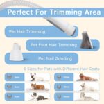 Dog Grooming Kit, Pet Grooming Vacuum with Pet Clipper Nail Grinder, Dog Hair Va... - Image 5