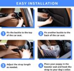 Oiilores Dog Car Seat for Small Dogs, Washable Pet Booster Car Seats with Clip-O... - Image 6