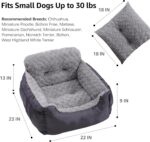 Oiilores Dog Car Seat for Small Dogs, Washable Pet Booster Car Seats with Clip-O... - Image 7