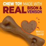 Nylabone Strong Chew Femur Bone Dog Toy Made with Real Bison & Venison, Durable ... - Image 3