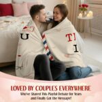 WRAPIX Anniversary Couple Gifts for Men Women - I Love You More Soft Fleece Thro... - Image 8