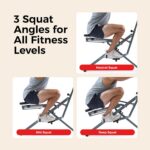 Sunny Health & Fitness Smart Row-N-Ride Glute & Leg Trainer, Foldable Squat Assi... - Image 5