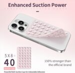 2 Pack Silicone Suction Cup Phone Case Mount Double Sided, Sticky Phone Grip wit... - Image 5