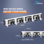 reliahom Broom Holder Wall Mount, 4 Racks with 5 Hooks Black - Mop Storage Tool ... - Image 7