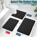OLANLY Memory Foam Bath Mat Rug 24x16, Ultra Soft and Absorbent Bathroom Rugs, N... - Image 3