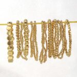 13PCS Beaded Bracelet Set, Gold Tone Ball Bead, Fashionable Stackable Jewelry fo... - Image 8