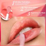 BANGFENG Big Brush Head Lip Glow Oil Plumping Tint, Tinted Lip Balm Transparent ... - Image 4