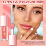 BANGFENG Big Brush Head Lip Glow Oil Plumping Tint, Tinted Lip Balm Transparent ... - Image 6