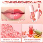 BANGFENG Big Brush Head Lip Glow Oil Plumping Tint, Tinted Lip Balm Transparent ... - Image 8