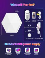 TECKNET Hexagon Light Panel - 10 Pack Smart APP RGB Hexagon LED Lights Wall Ligh... - Image 8