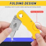 JETMORE 4 Pack Folding Utility Knife Box Cutter Mat Cutter with 10 Mat Cutter Bl... - Image 4