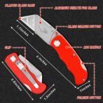 JETMORE 4 Pack Folding Utility Knife Box Cutter Mat Cutter with 10 Mat Cutter Bl... - Image 6