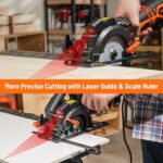 DOVAMAN Circular Saw, 5.8A 4-1/2" Circular Saw w/Laser, Metal Auxiliary Handle, ... - Image 3