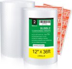 wanguagua 2 Pack 12 Inch x 72 ft Total Bubble Packing Wrap for Moving Boxes Ship... - Image 8