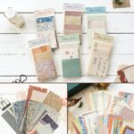 565 Pcs Vintage Scrapbook Paper Kit, Scrapbook Paper Supplies with Flowers Stick... - Image 5