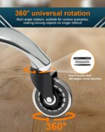 RidRed Office Chair Wheels - Replacement Rubber Wheels - Universal Fit 3 Inch Ca... - Image 9