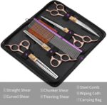 7.5‘’ Professional Dog Grooming Scissors Set 440C Stainless Steel Straight Thinn... - Image 8