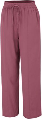 Nantdog Linen Pants Women 2025 Summer Beach Lounge Palazzo Trousers Loose Elasti... - Image 5