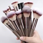 15pcs Professional Makeup Brushes Set Bag Foundation Eyelash Eyebrow Eyeshadow C... - Image 3
