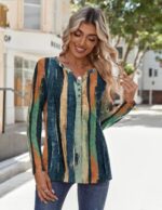 Zeagoo Long Sleeve Shirts for Women Casual V Neck Fall Tops Dressy Summer Work B... - Image 5