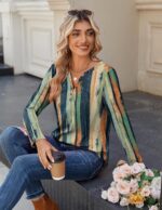 Zeagoo Long Sleeve Shirts for Women Casual V Neck Fall Tops Dressy Summer Work B... - Image 6