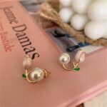 Gold Flower Earrings for Women Silver Statement Earrings Chunky Daisy Floral Sum... - Image 7