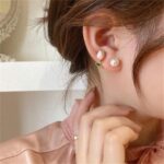 Gold Flower Earrings for Women Silver Statement Earrings Chunky Daisy Floral Sum... - Image 8