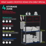 Home Gym Storage Shelf Stand Only, Adjustable Weight Rack for Dumbbells Plus Ext... - Image 6