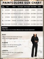 Paintcolors Womens 2 Piece Lounge Set Oversized Fall Knit Pajamas Long Sleeve To... - Image 3