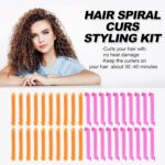 40pcs Heatless Spiral Hair Curlers for Long Hair - Heatless Curls Overnight 22in... - Image 4
