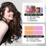 40pcs Heatless Spiral Hair Curlers for Long Hair - Heatless Curls Overnight 22in... - Image 8