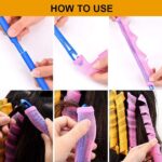 40pcs Heatless Spiral Hair Curlers for Long Hair - Heatless Curls Overnight 22in... - Image 9