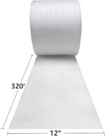 Uboxes Foam Wrap Roll, 320' x 12" Wide, 1/16" Thick, 12 Perforation, White, Roll - Image 3
