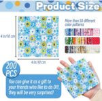 150Pcs 4" x 4" (10cm x 10cm) Cotton Craft Fabric Bundle Squares,Squares Sheets P... - Image 3