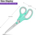 Scissors, iBayam 8" All Purpose Scissors Bulk 3-Pack, Ultra Sharp 2.5mm Thick Bl... - Image 3