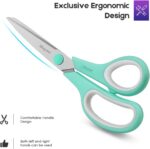 Scissors, iBayam 8" All Purpose Scissors Bulk 3-Pack, Ultra Sharp 2.5mm Thick Bl... - Image 6